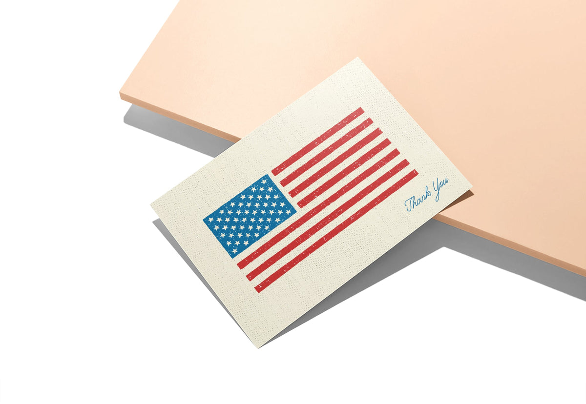 American Salute Patriotic Thank You Cards, set of 12 with envelopes, Twigs Paper - view 4