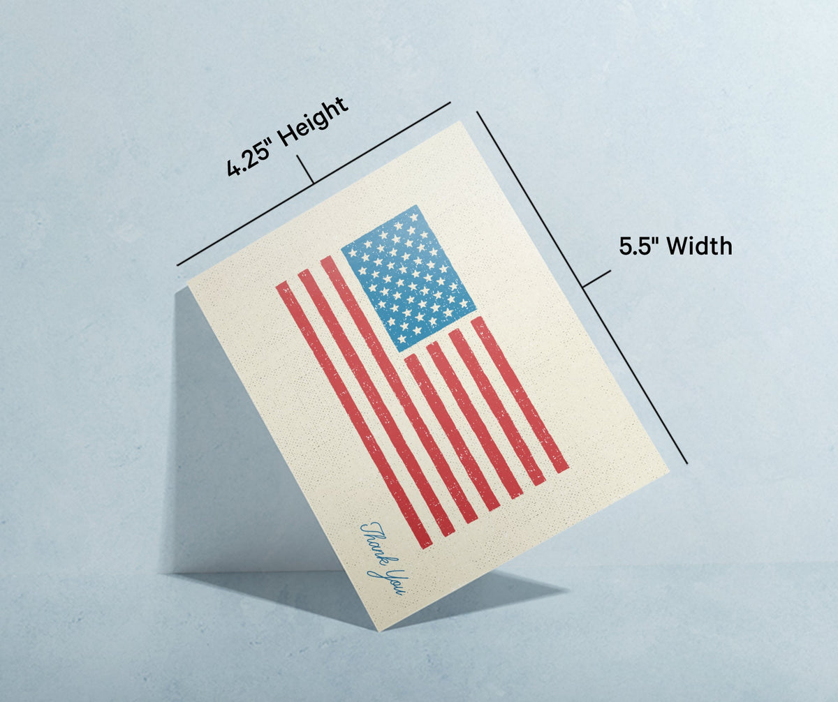 American Salute Patriotic Thank You Cards, set of 12 with envelopes, Twigs Paper - view 7
