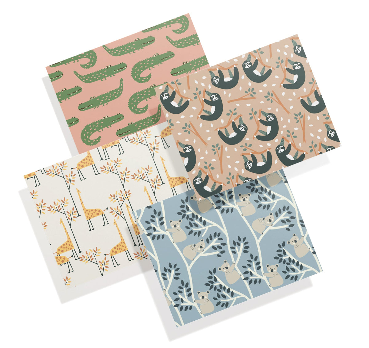 Animal Kingdom Kids Greeting Cards, set of 12 with envelopes, Twigs Paper - view 2