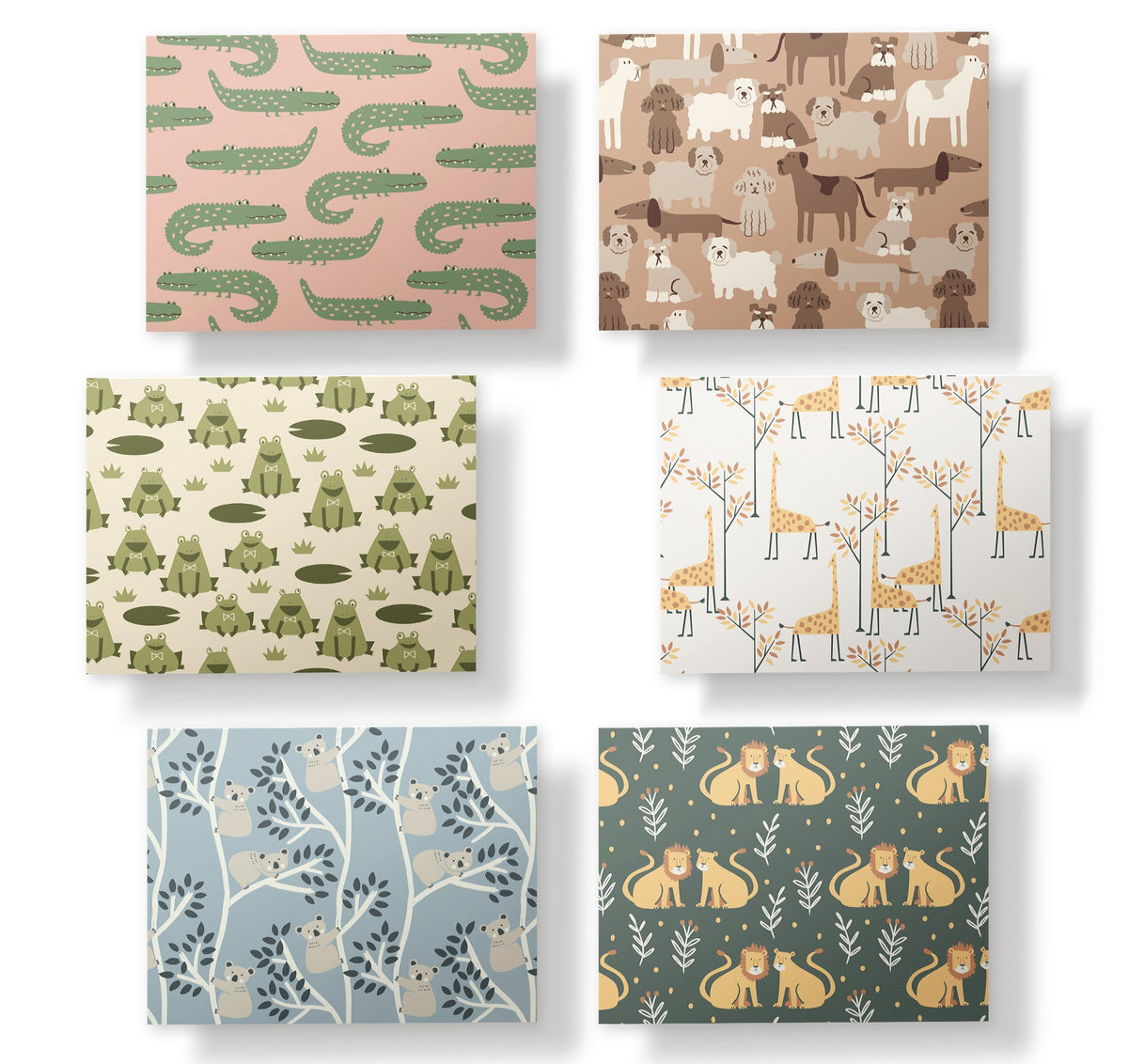 Animal Kingdom Kids Greeting Cards, set of 12 with envelopes, Twigs Paper - view 4