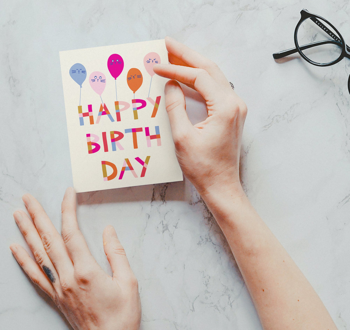 Artful Birthdays Illustrated Birthday Cards, set of 12 with envelopes, Twigs Paper - view 9