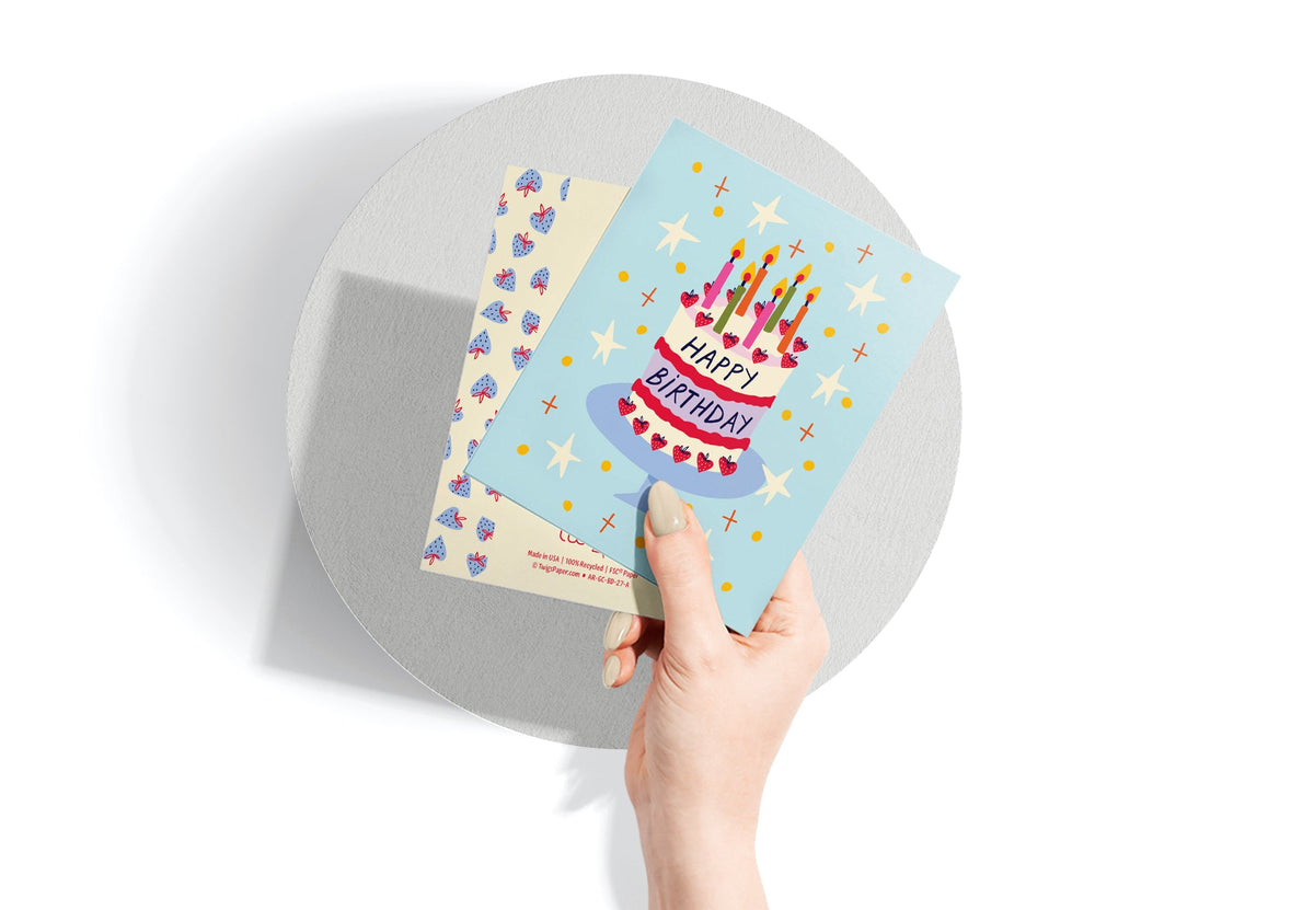 Artful Birthdays Illustrated Birthday Cards, set of 12 with envelopes, Twigs Paper - view 6
