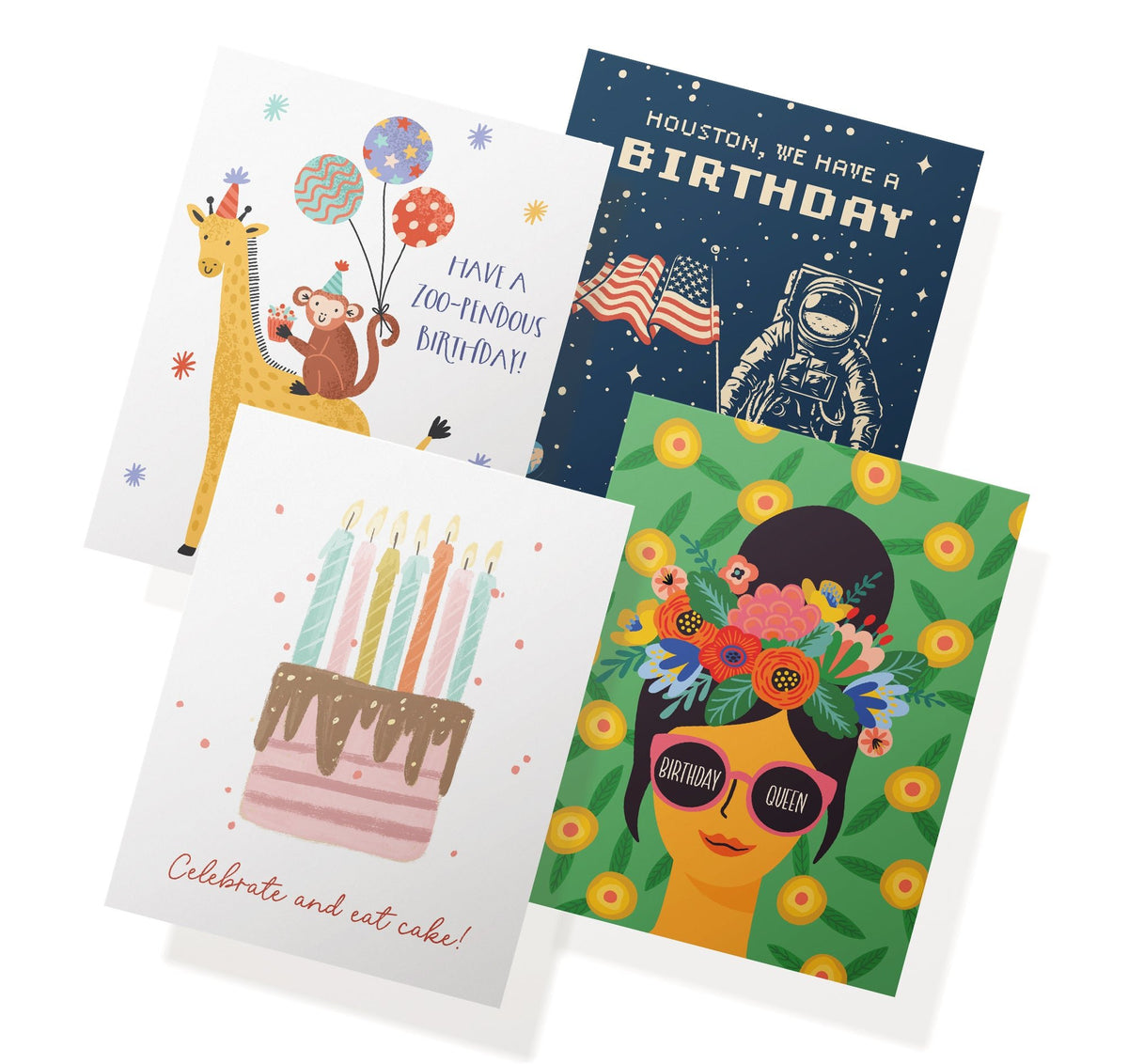 Birthday Bash Funny Birthday Cards, set of 12 with envelopes, Twigs Paper - view 2