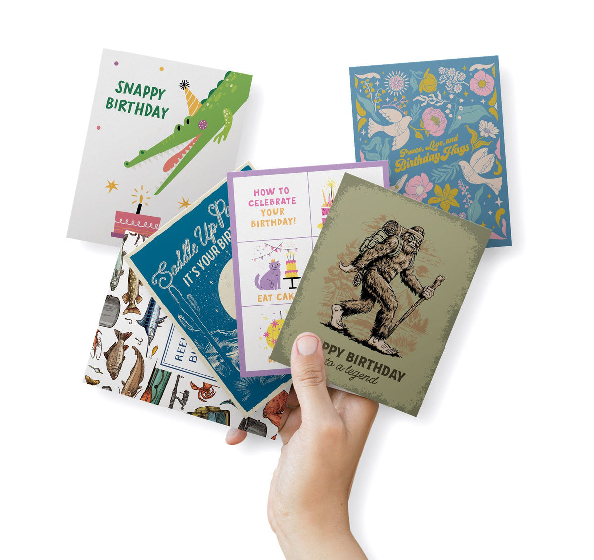 Birthday Bash Funny Birthday Cards, set of 12 with envelopes, Twigs Paper - view 3