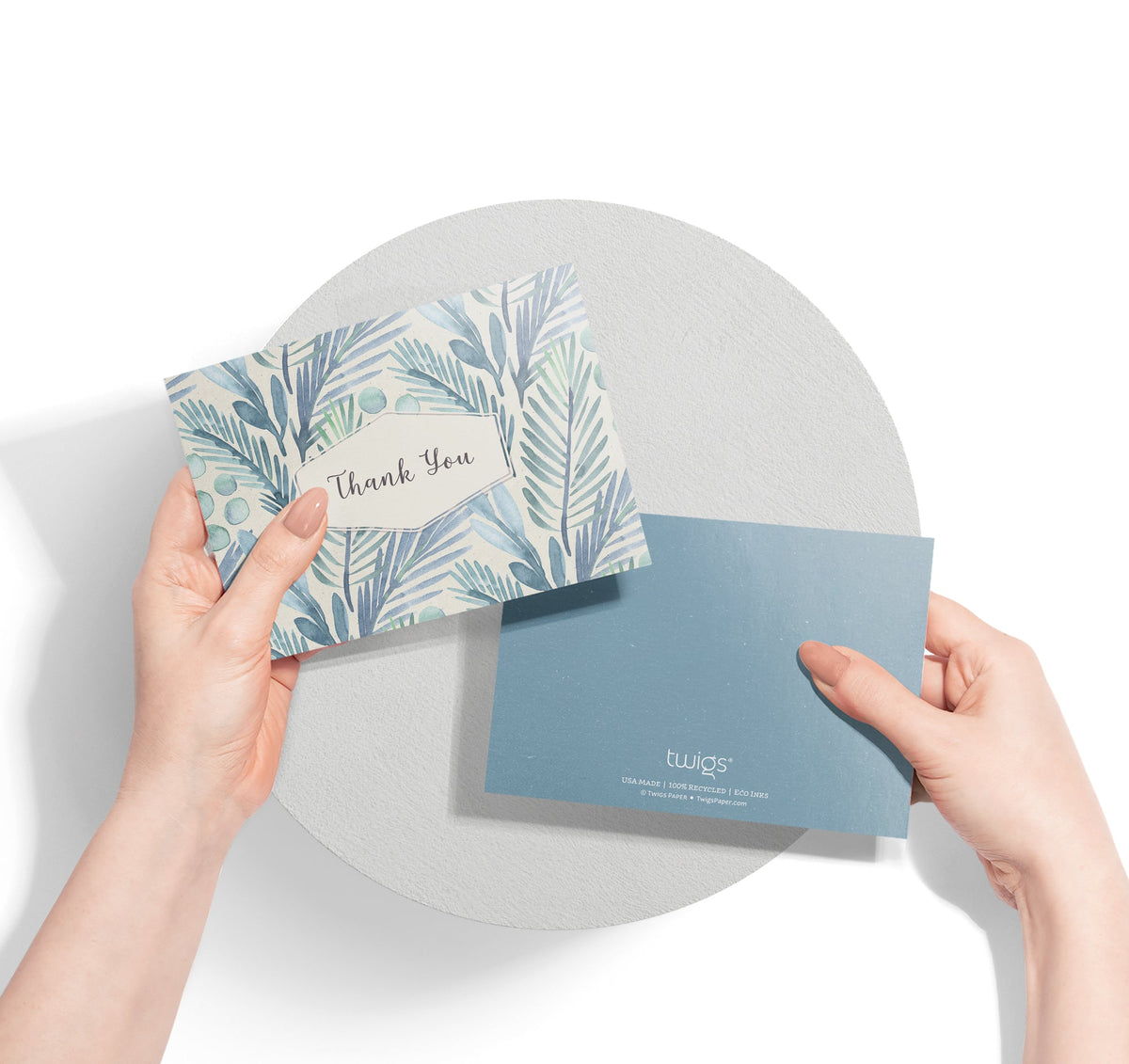Blossom Bliss Watercolor Flower Thank You Cards, set of 12 with envelopes, Twigs Paper - view 6