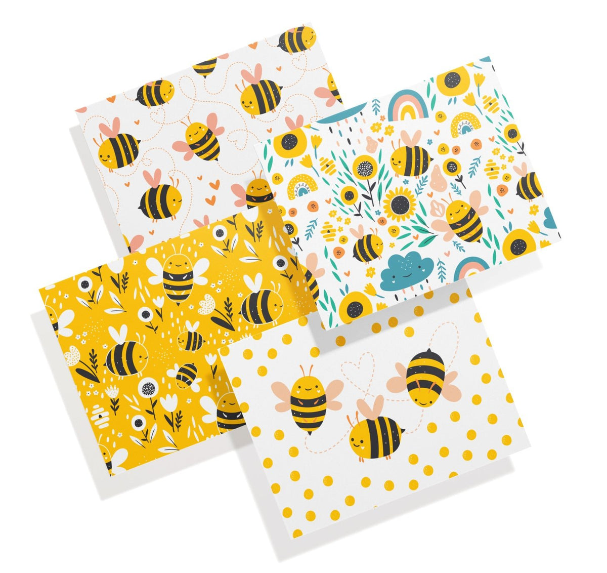 Bumble of Joy Bee Greeting Cards, set of 12 with envelopes, Twigs Paper - view 2