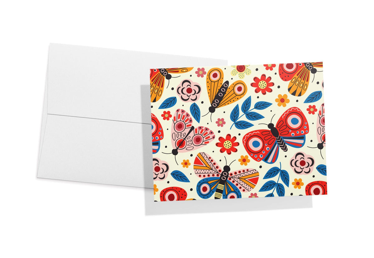 Butterfly Garden Thank You Cards, set of 12 with envelopes, Twigs Paper - view 10