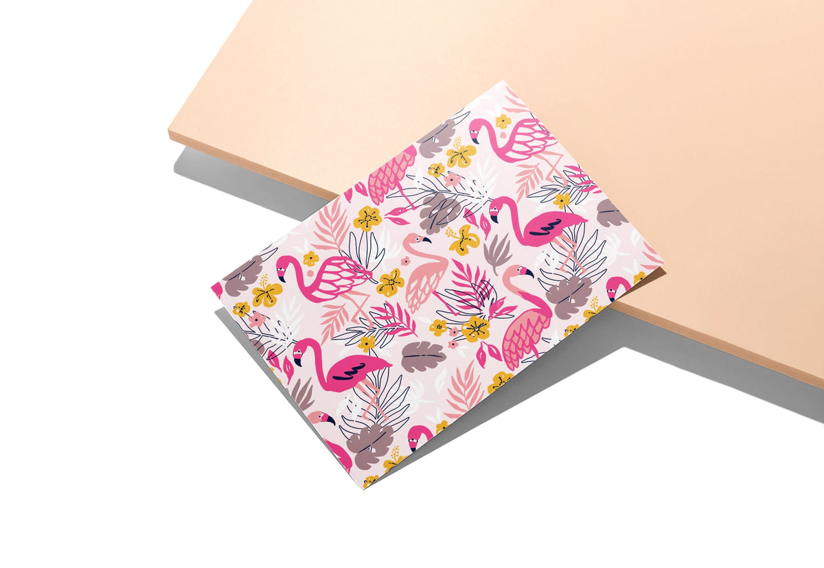Flamingo Flair Tropical Greeting Cards, set of 12 with envelopes, Twigs Paper - view 7