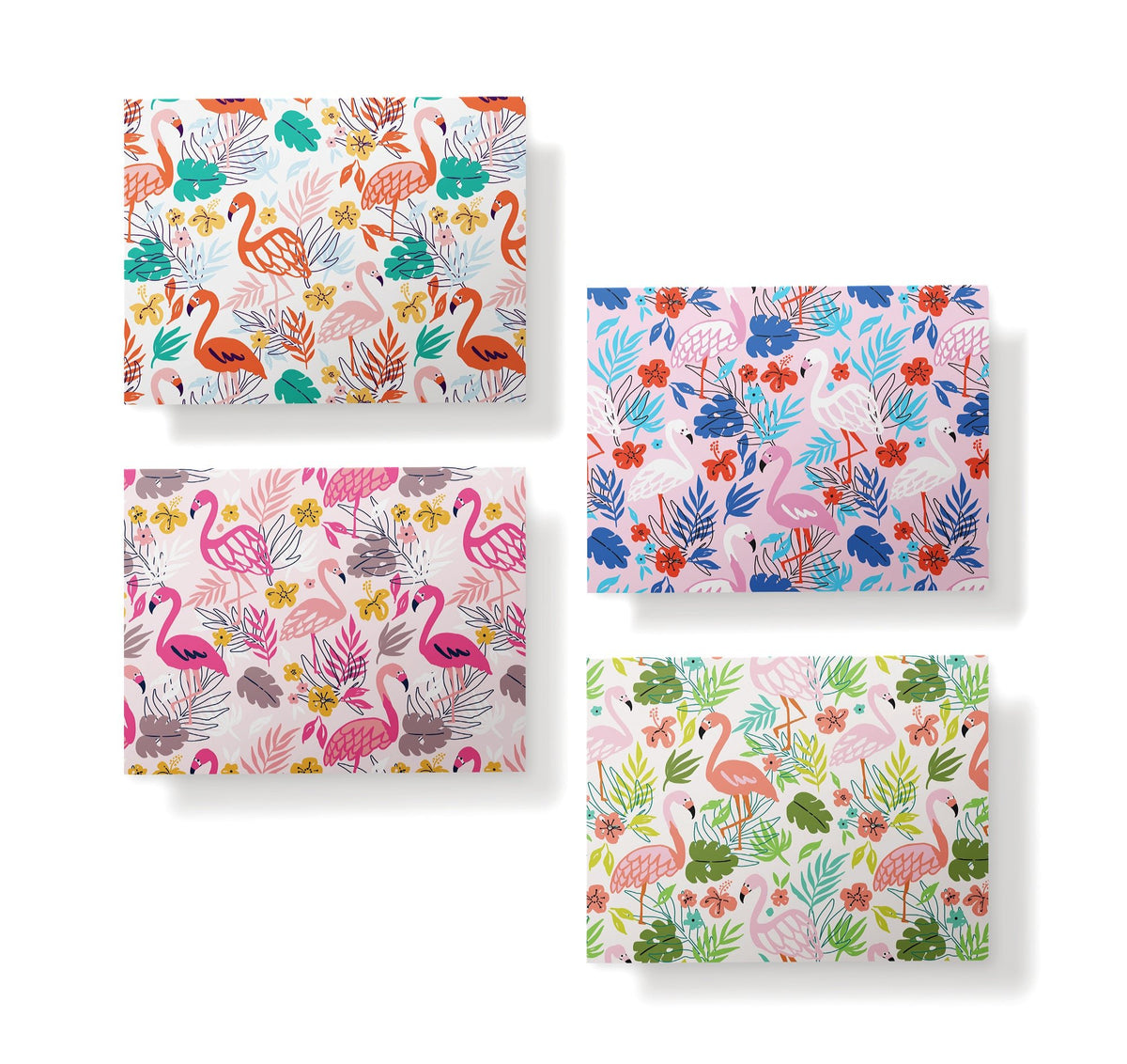 Flamingo Flair Tropical Greeting Cards, set of 12 with envelopes, Twigs Paper - view 2