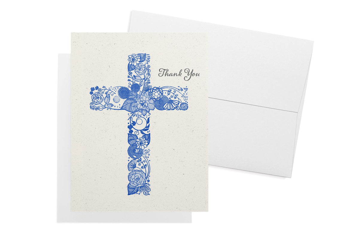 Gratitude in Faith Christian Thank You Cards, set of 12 with envelopes, Twigs Paper - view 3