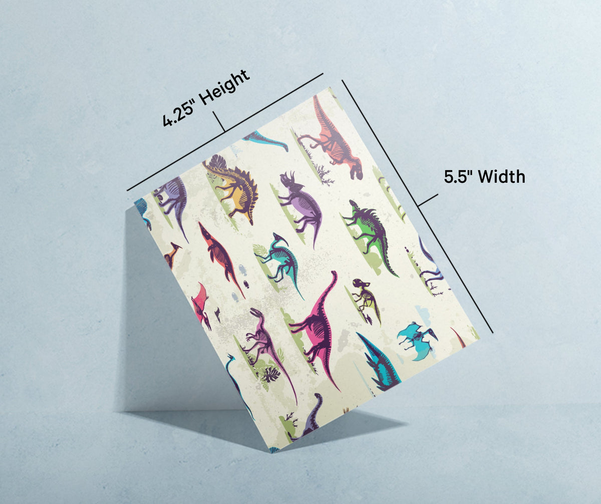 Jurassic Joy Dinosaur Greeting Cards for Kids, set of 12 with envelopes, Twigs Paper - view 9