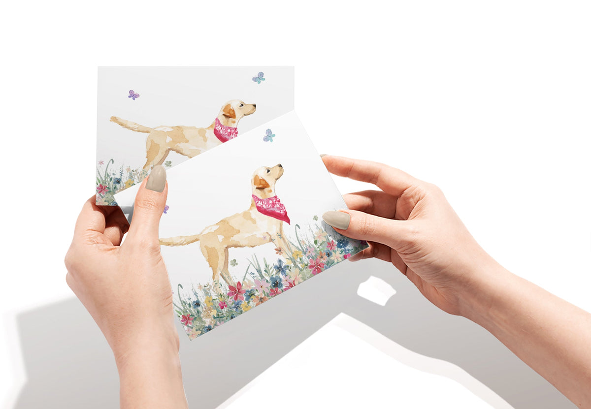 Labrador Retriever Watercolor Dog Greeting Cards, set of 12 with envelopes, Twigs Paper - view 5