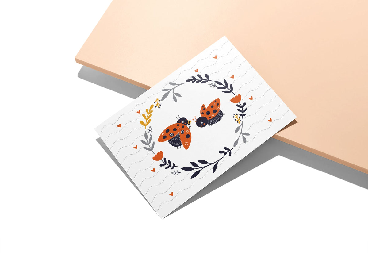 Little Ladybugs Greeting Cards, set of 12 with envelopes, Twigs Paper - view 8