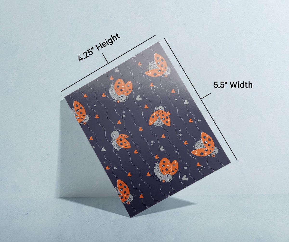 Little Ladybugs Greeting Cards, set of 12 with envelopes, Twigs Paper - view 10