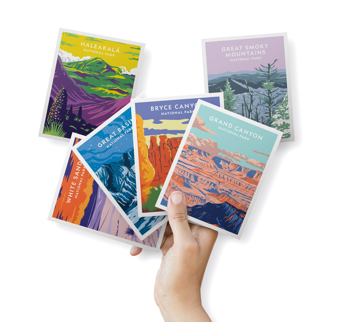 Majestic Landscapes National Park Cards, set of 12 with envelopes, Twigs Paper - view 3