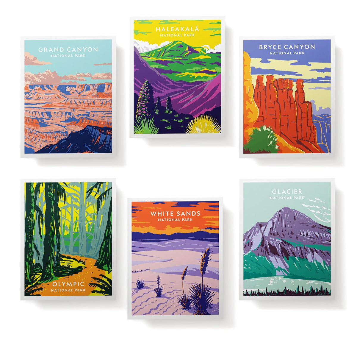 Majestic Landscapes National Park Cards, set of 12 with envelopes, Twigs Paper - view 5
