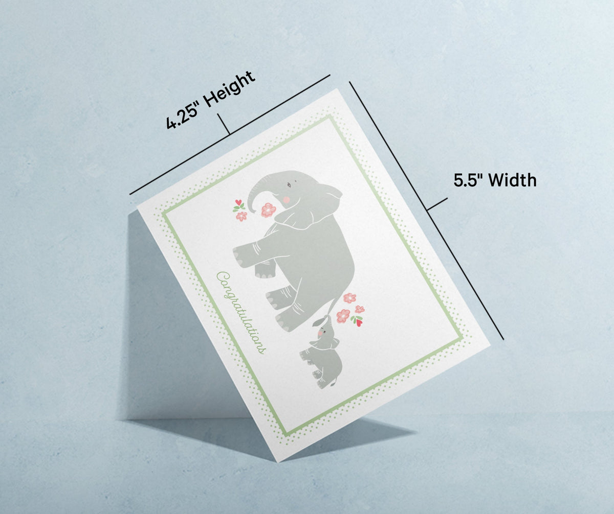 Mother & Baby Animal Congratulations Cards, set of 12 with envelopes, Twigs Paper - view 10