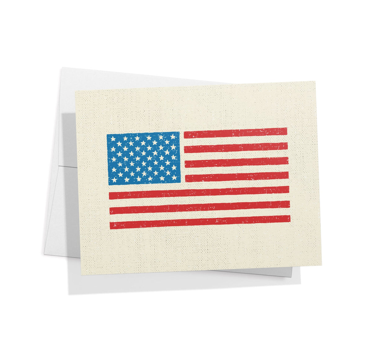 Old Glory American Flag Note Cards, set of 12 with envelopes, Twigs Paper - view 2