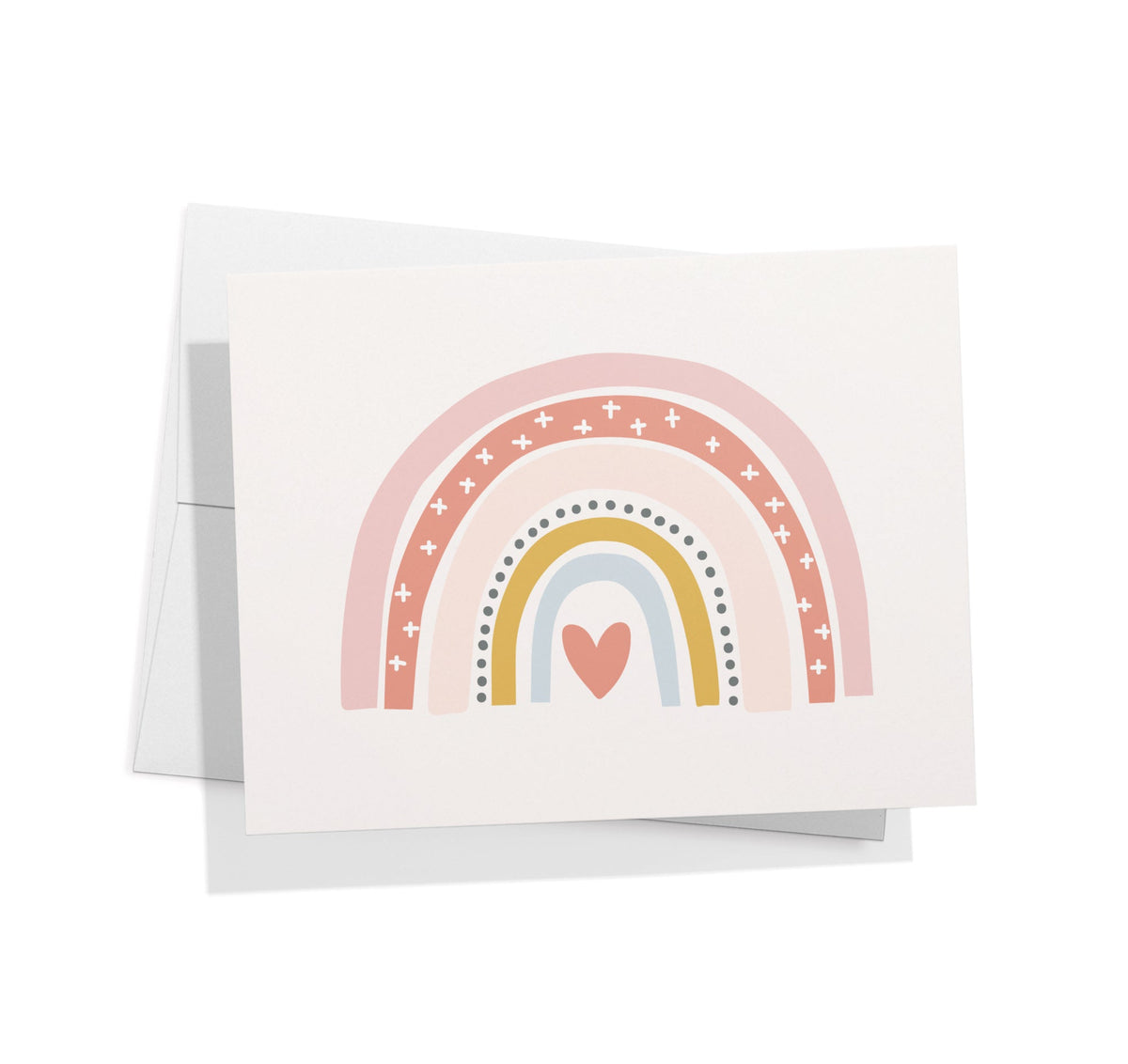 Rainbow Wishes Baby Shower Cards, set of 12 with envelopes, Twigs Paper - view 5
