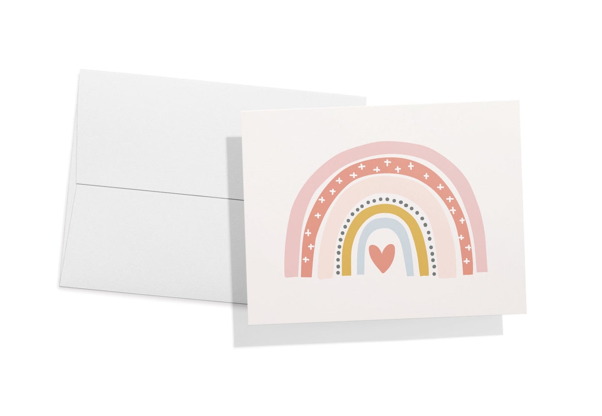 Rainbow Wishes Baby Shower Cards, set of 12 with envelopes, Twigs Paper - view 6