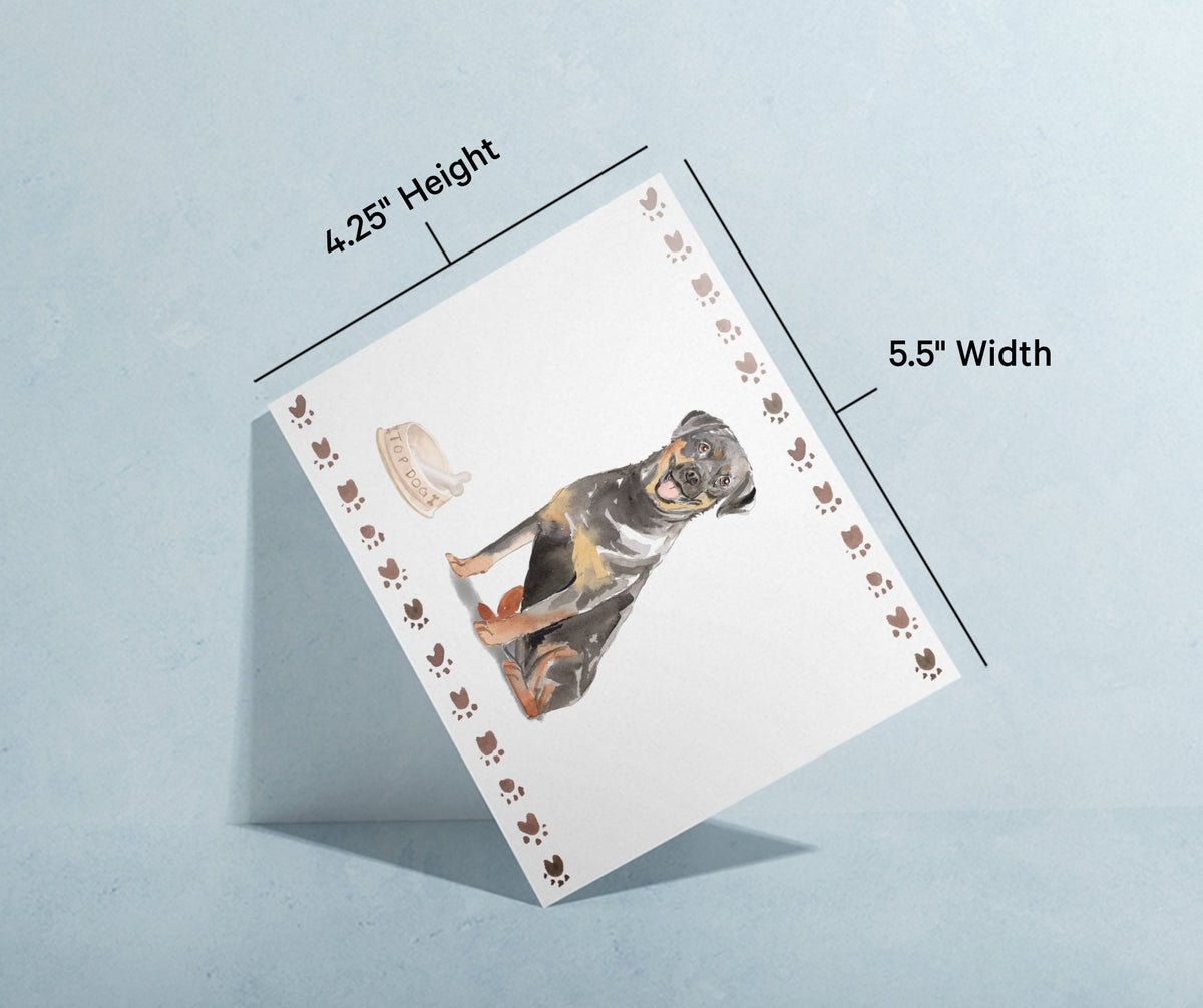Rottweiler Watercolor Dog Greeting Cards, set of 12 with envelopes, Twigs Paper - view 7