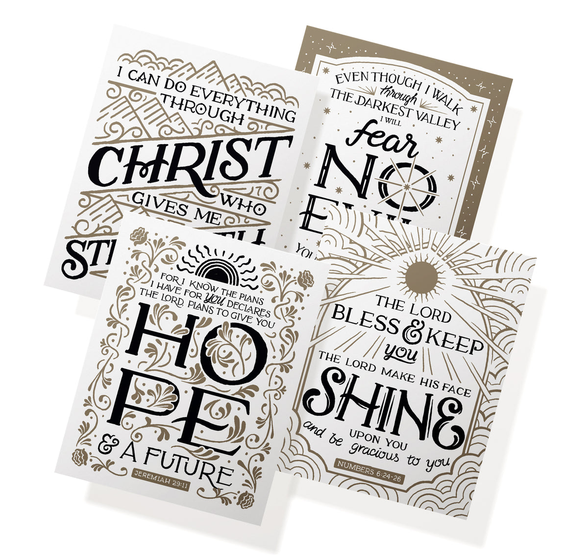 Scripture Encouragement Christian Greeting Cards by Kenneth Crane, set of 12, Twigs Paper
