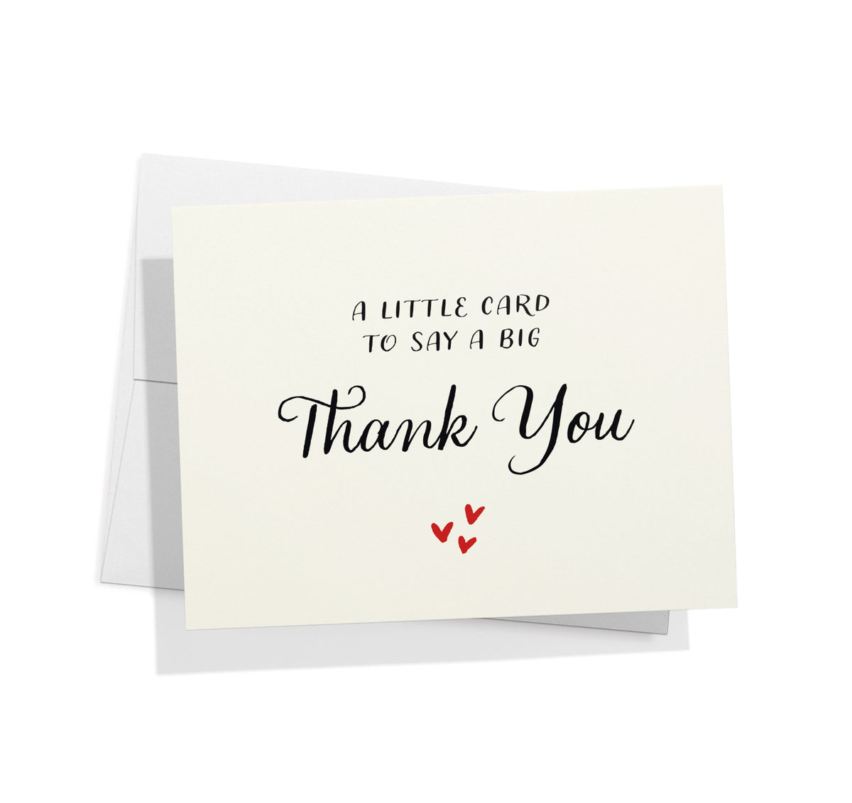 A Little Card to Say a Big Thank You Cards, set of 12 with envelopes, Twigs Paper - view 2