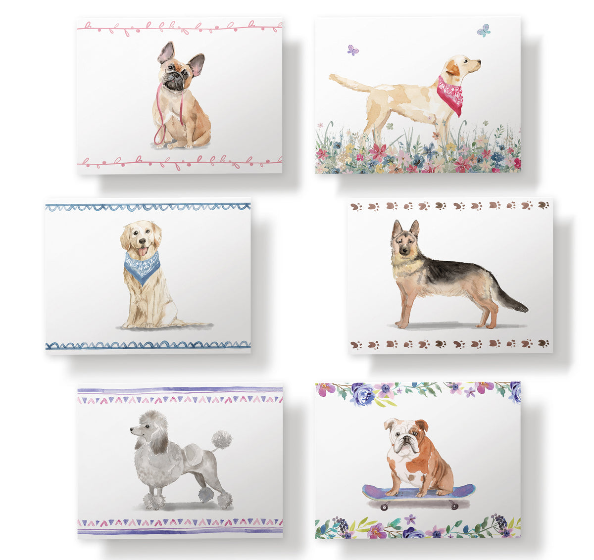 Paw-fect Thanks Dog Thank You Cards, set of 12 with envelopes, Twigs Paper - view 3