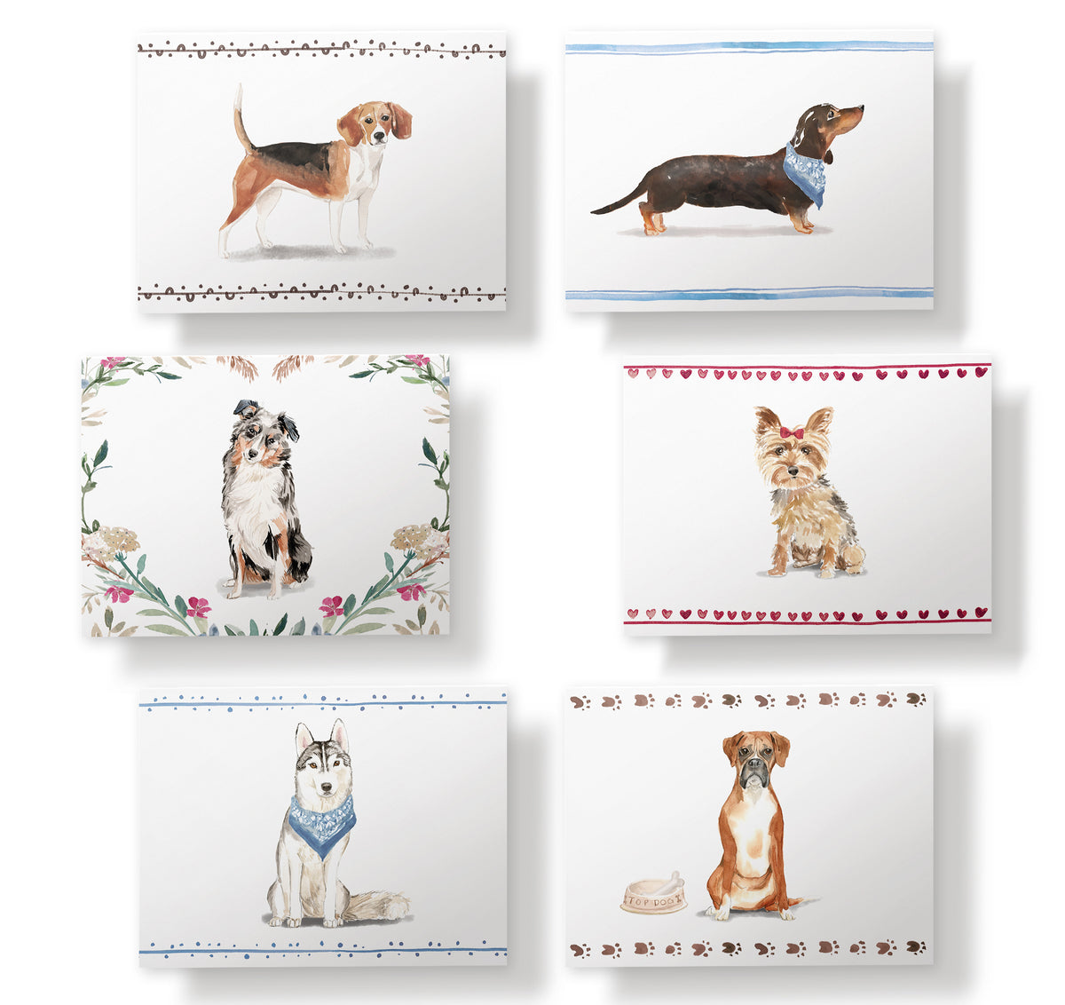 Paw-fect Thanks Dog Thank You Cards, set of 12 with envelopes, Twigs Paper - view 4