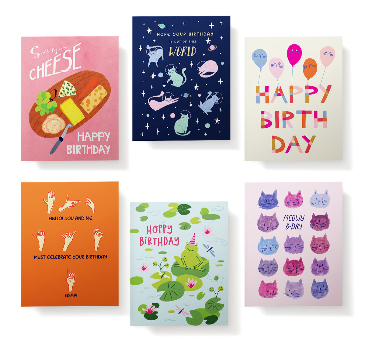 Artful Birthdays Illustrated Birthday Cards, set of 12 with envelopes, Twigs Paper - view 4
