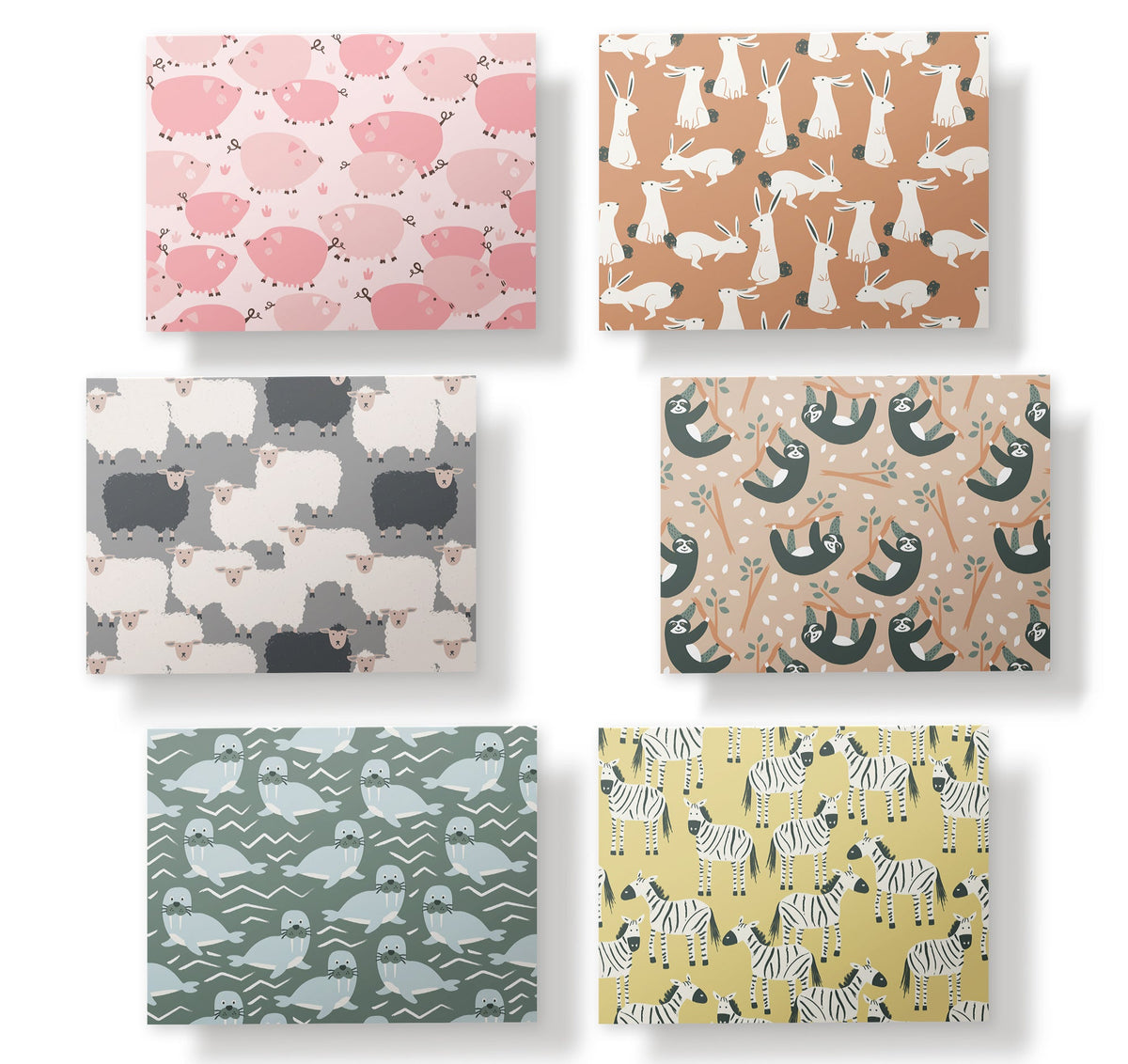 Animal Kingdom Kids Greeting Cards, set of 12 with envelopes, Twigs Paper - view 5