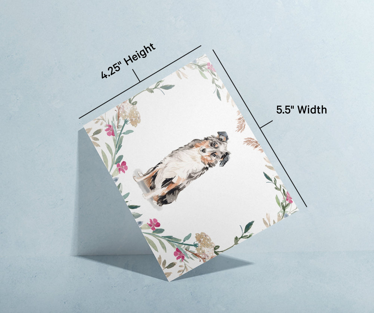 Australian Shepherd Watercolor Dog Greeting Cards, set of 12 with envelopes, Twigs Paper - view 7