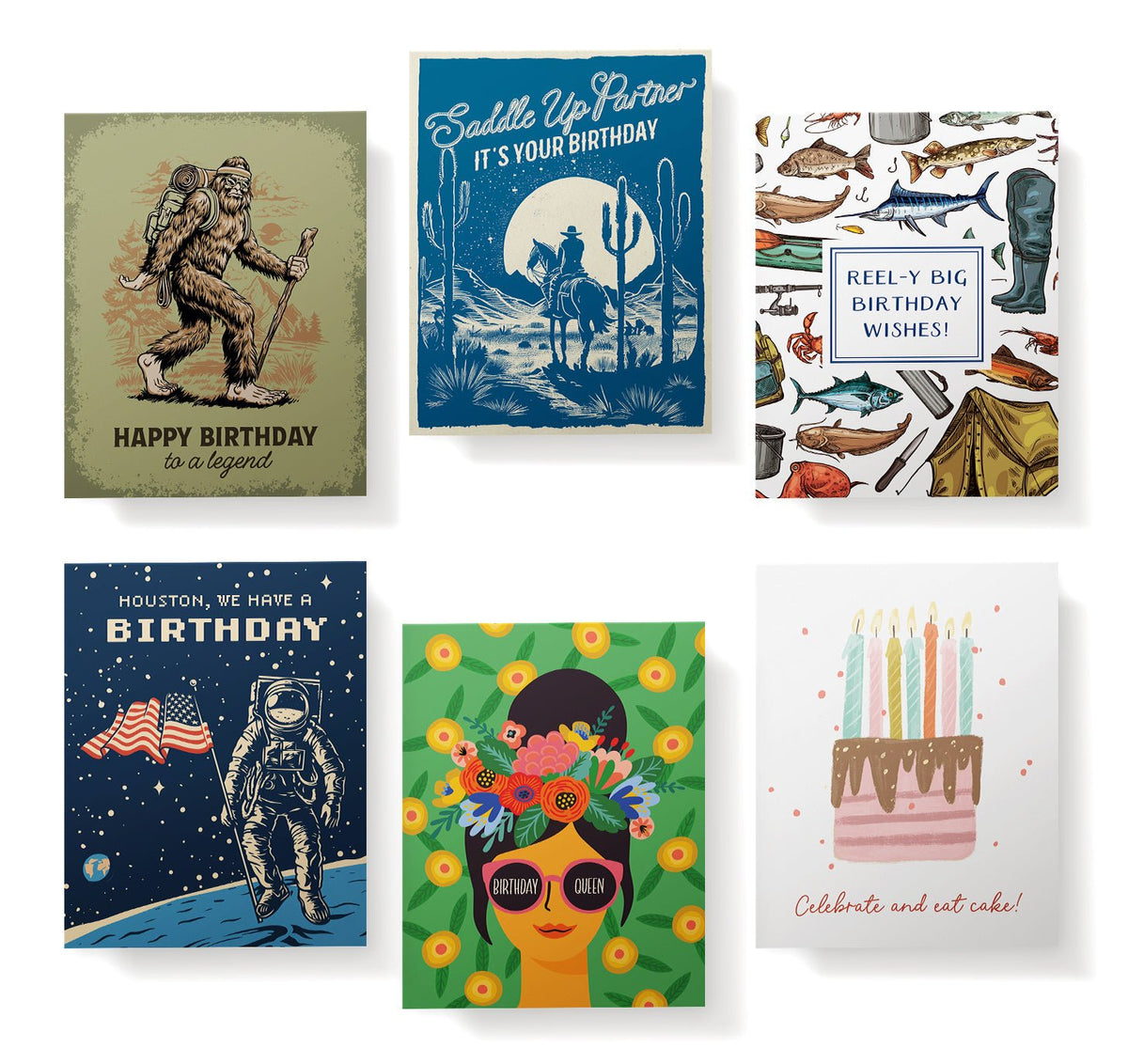 Birthday Bash Funny Birthday Cards, set of 12 with envelopes, Twigs Paper - view 5