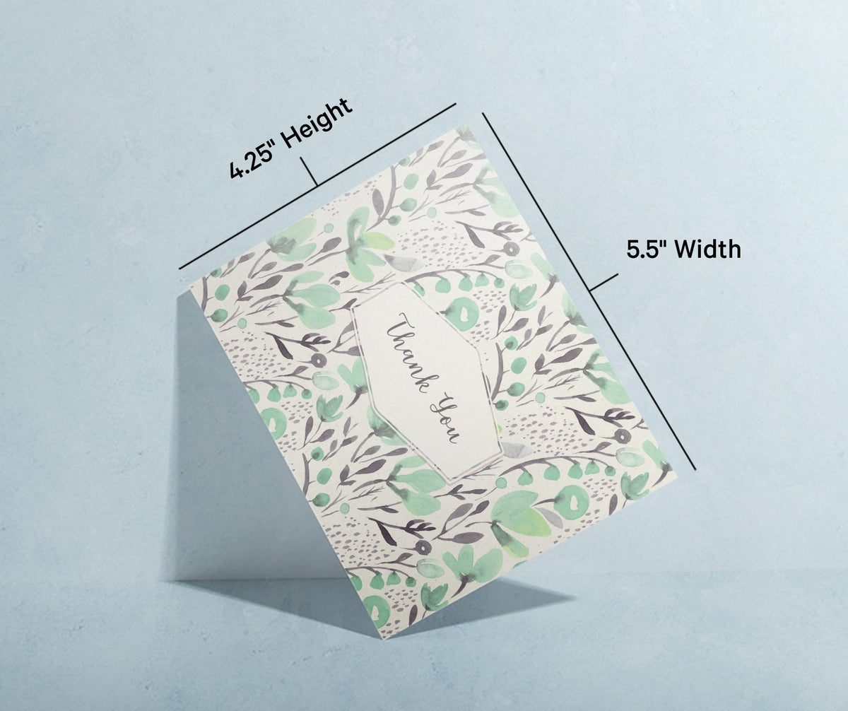 Blossom Bliss Watercolor Flower Thank You Cards, set of 12 with envelopes, Twigs Paper - view 9