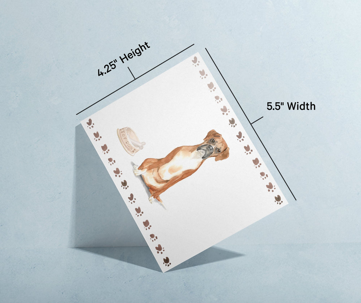 Boxer Dog Watercolor Greeting Cards, set of 12 with envelopes, Twigs Paper - view 7