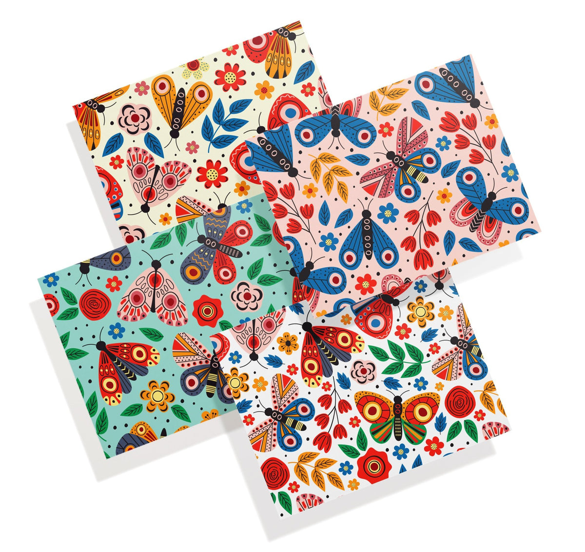 Butterfly Garden Thank You Cards, set of 12 with envelopes, Twigs Paper - view 2