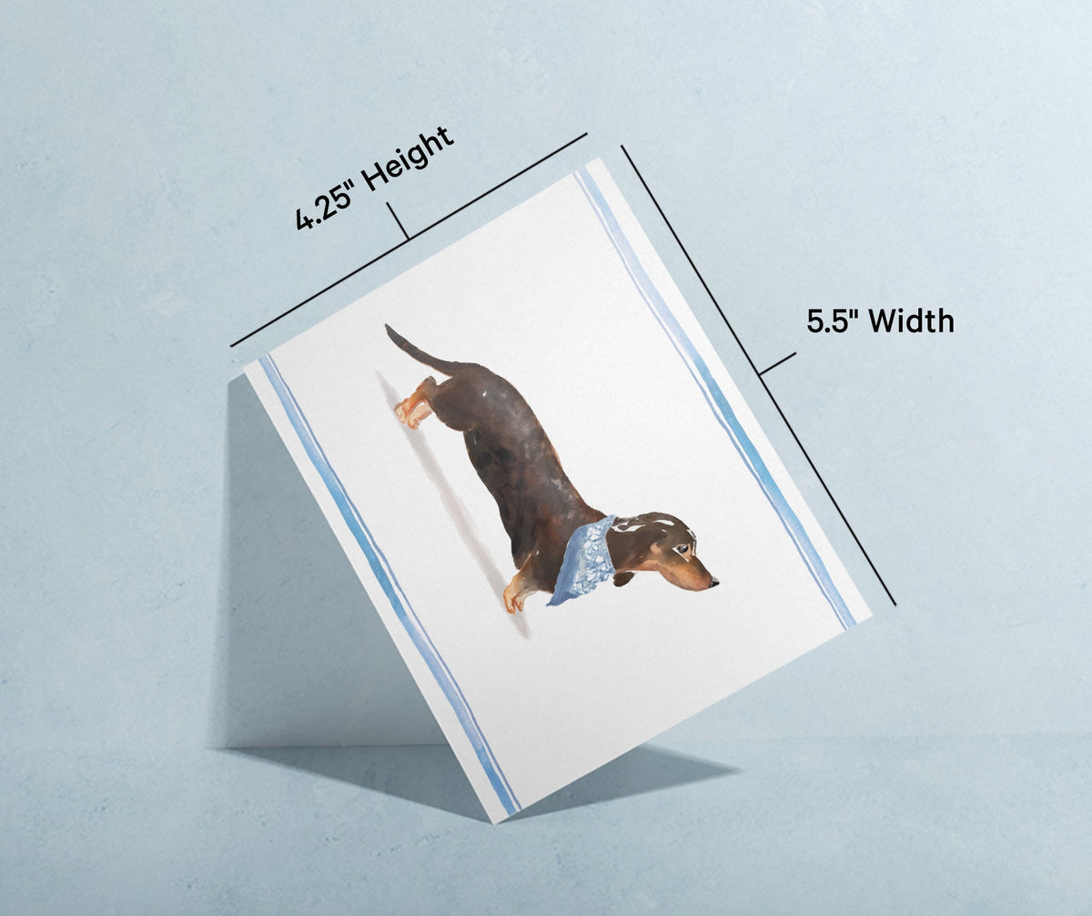 Dachshund Watercolor Dog Greeting Cards, set of 12 with envelopes, Twigs Paper - view 7