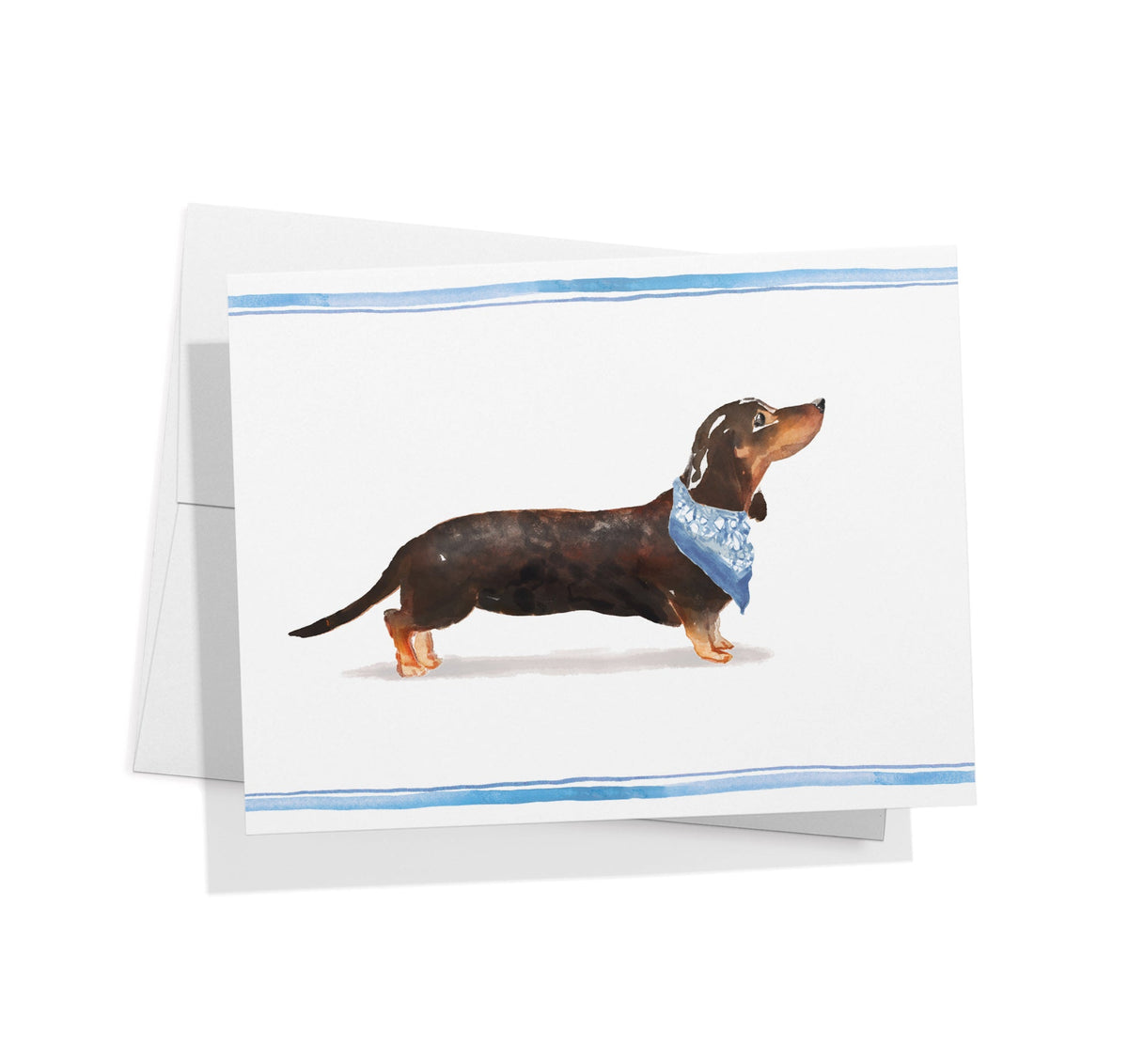 Dachshund Watercolor Dog Greeting Cards, set of 12 with envelopes, Twigs Paper - view 2