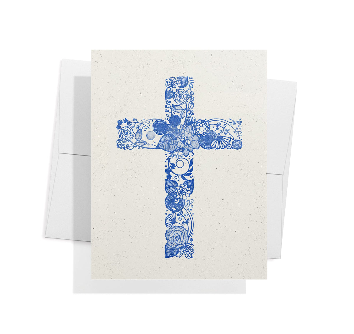 Faithful Blooms Christian Cross Note Cards, set of 12 with envelopes, Twigs Paper - view 2