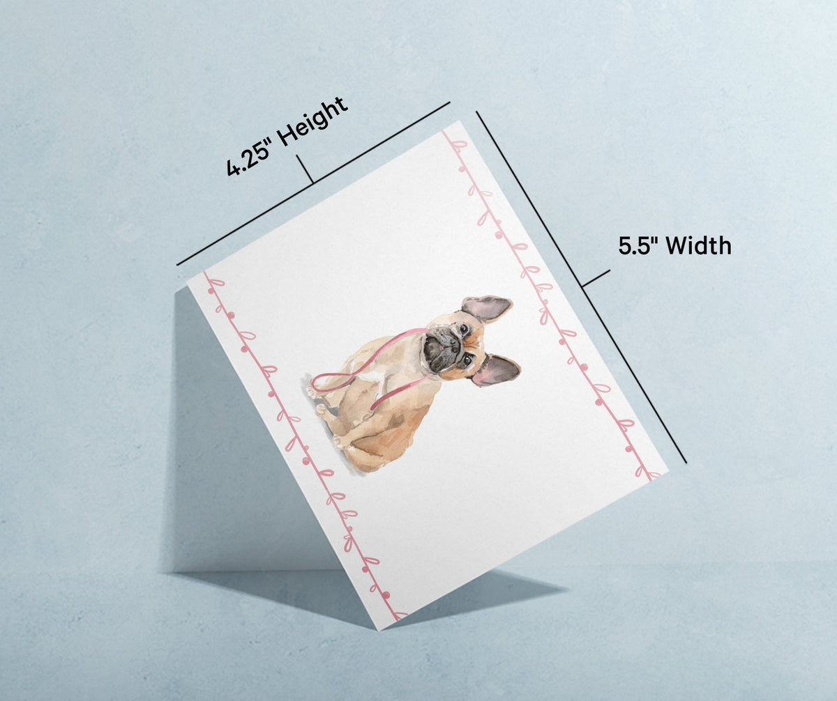 French Bulldog Watercolor Dog Greeting Cards, set of 12 with envelopes, Twigs Paper - view 7
