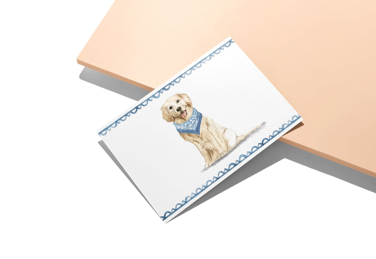 Golden Retriever Watercolor Dog Greeting Cards, set of 12 with envelopes, Twigs Paper - view 4