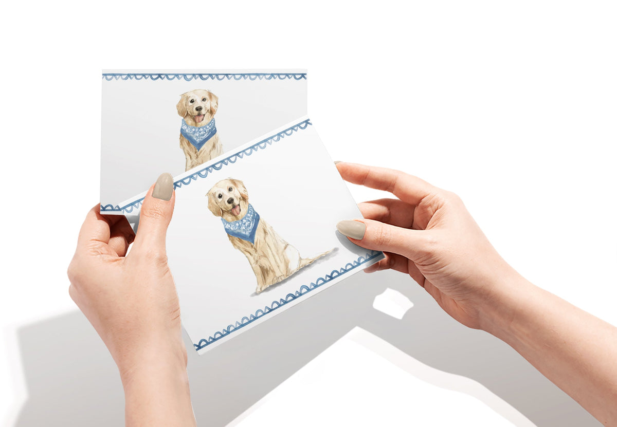 Golden Retriever Watercolor Dog Greeting Cards, set of 12 with envelopes, Twigs Paper - view 5