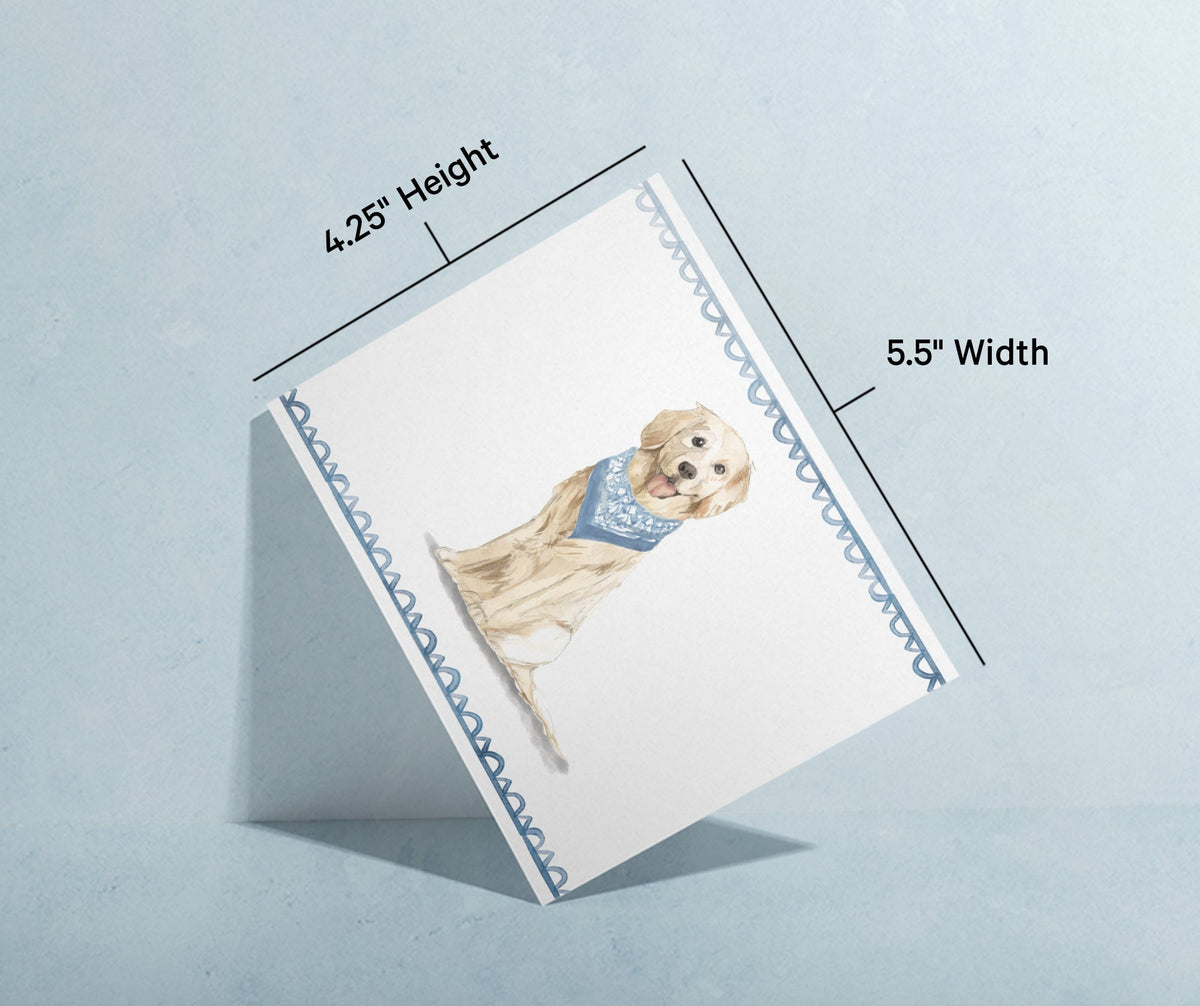 Golden Retriever Watercolor Dog Greeting Cards, set of 12 with envelopes, Twigs Paper - view 7