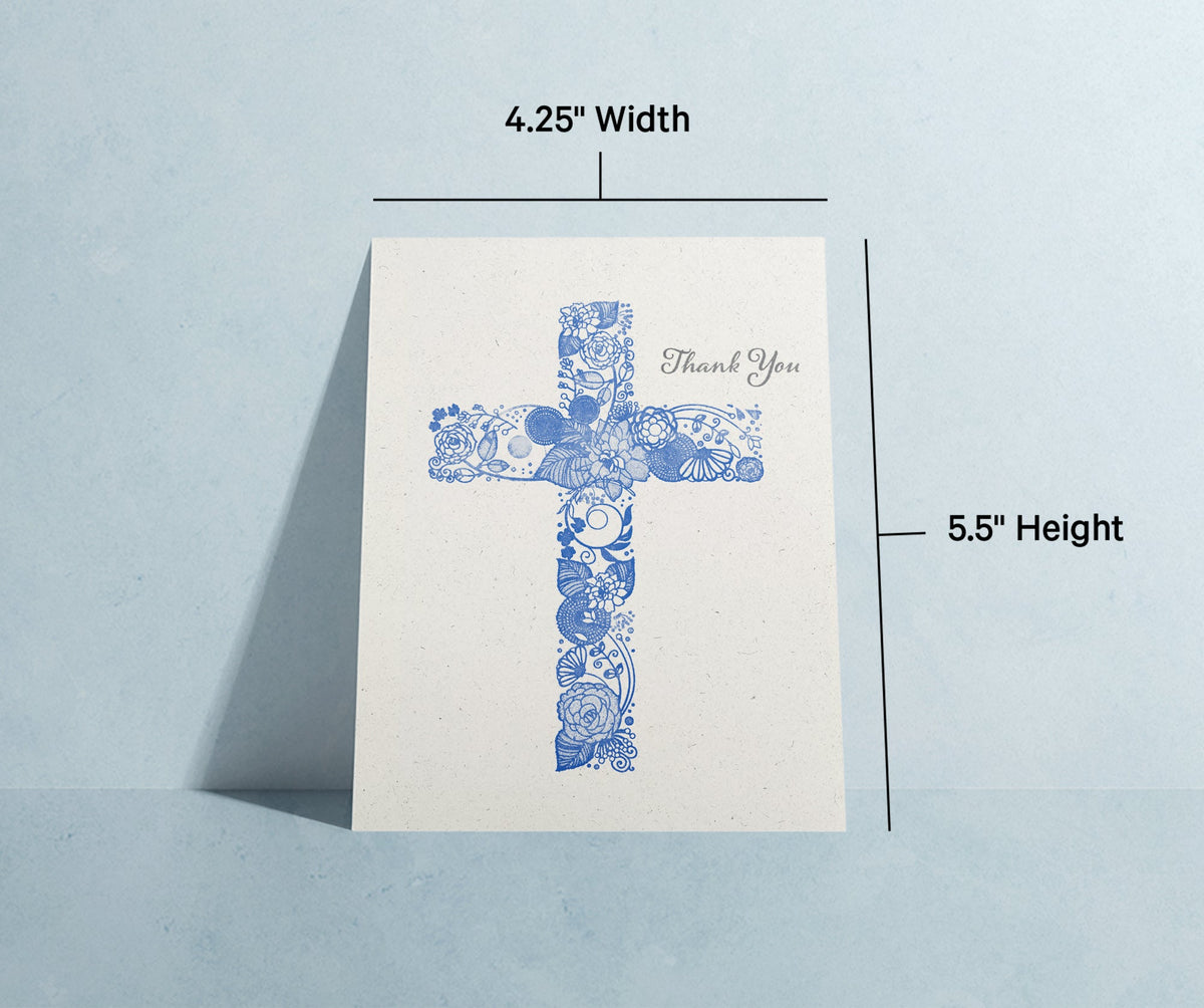 Gratitude in Faith Christian Thank You Cards, set of 12 with envelopes, Twigs Paper - view 7
