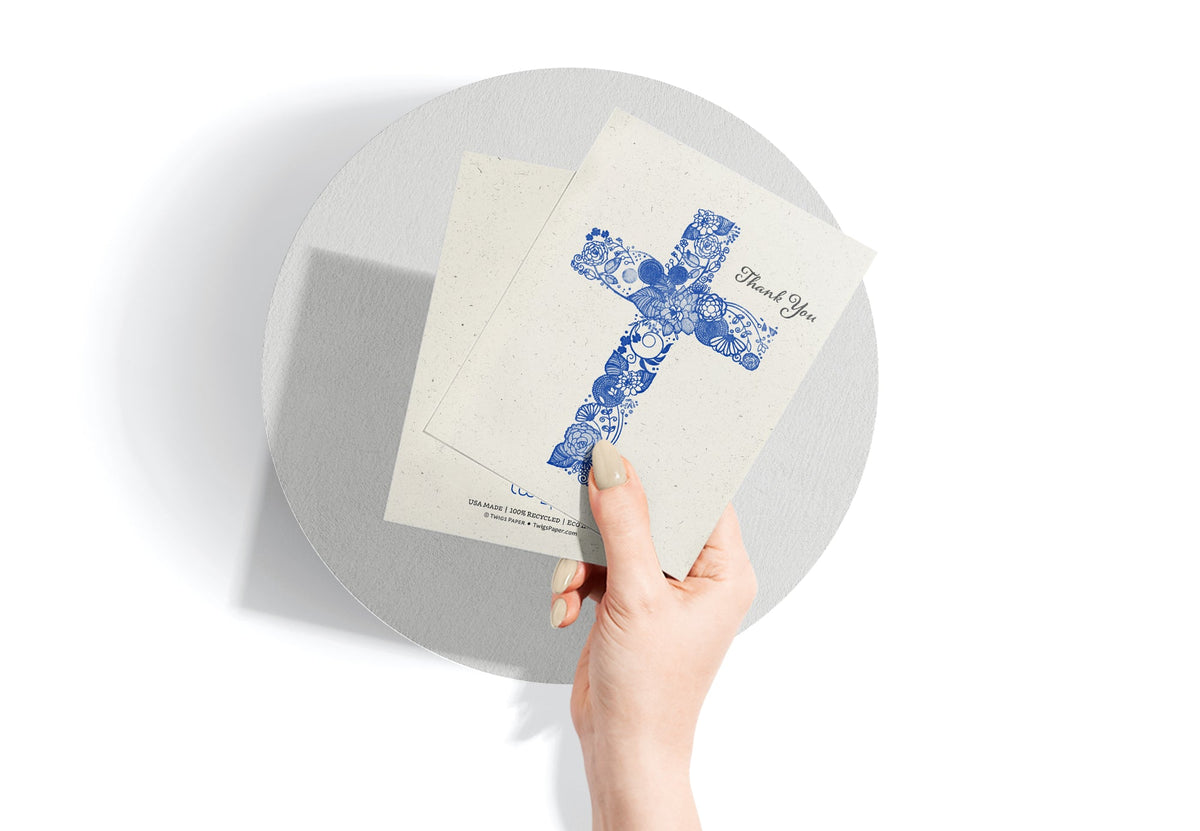 Gratitude in Faith Christian Thank You Cards, set of 12 with envelopes, Twigs Paper - view 4