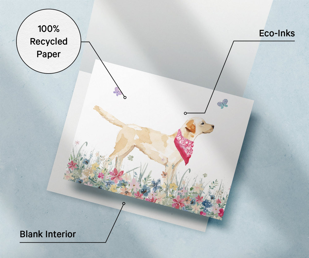 Labrador Retriever Watercolor Dog Greeting Cards, set of 12 with envelopes, Twigs Paper - view 6
