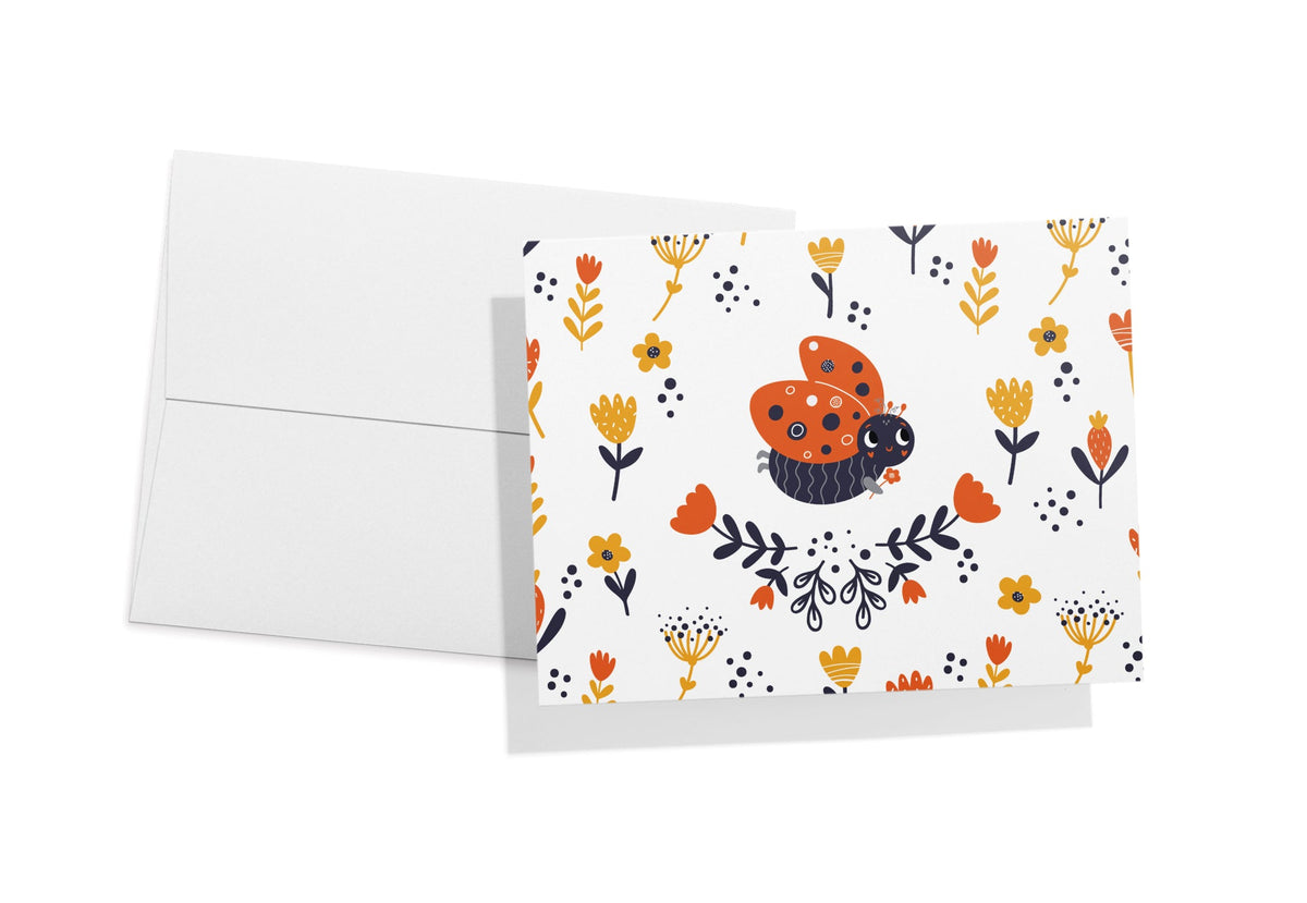 Little Ladybugs Greeting Cards, set of 12 with envelopes, Twigs Paper - view 6