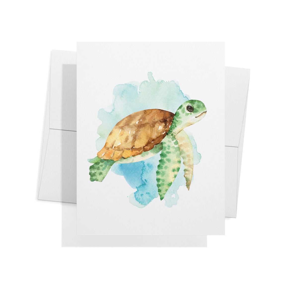Marine Wonders Ocean Animal Greeting Cards, set of 12 with envelopes, Twigs Paper - view 5