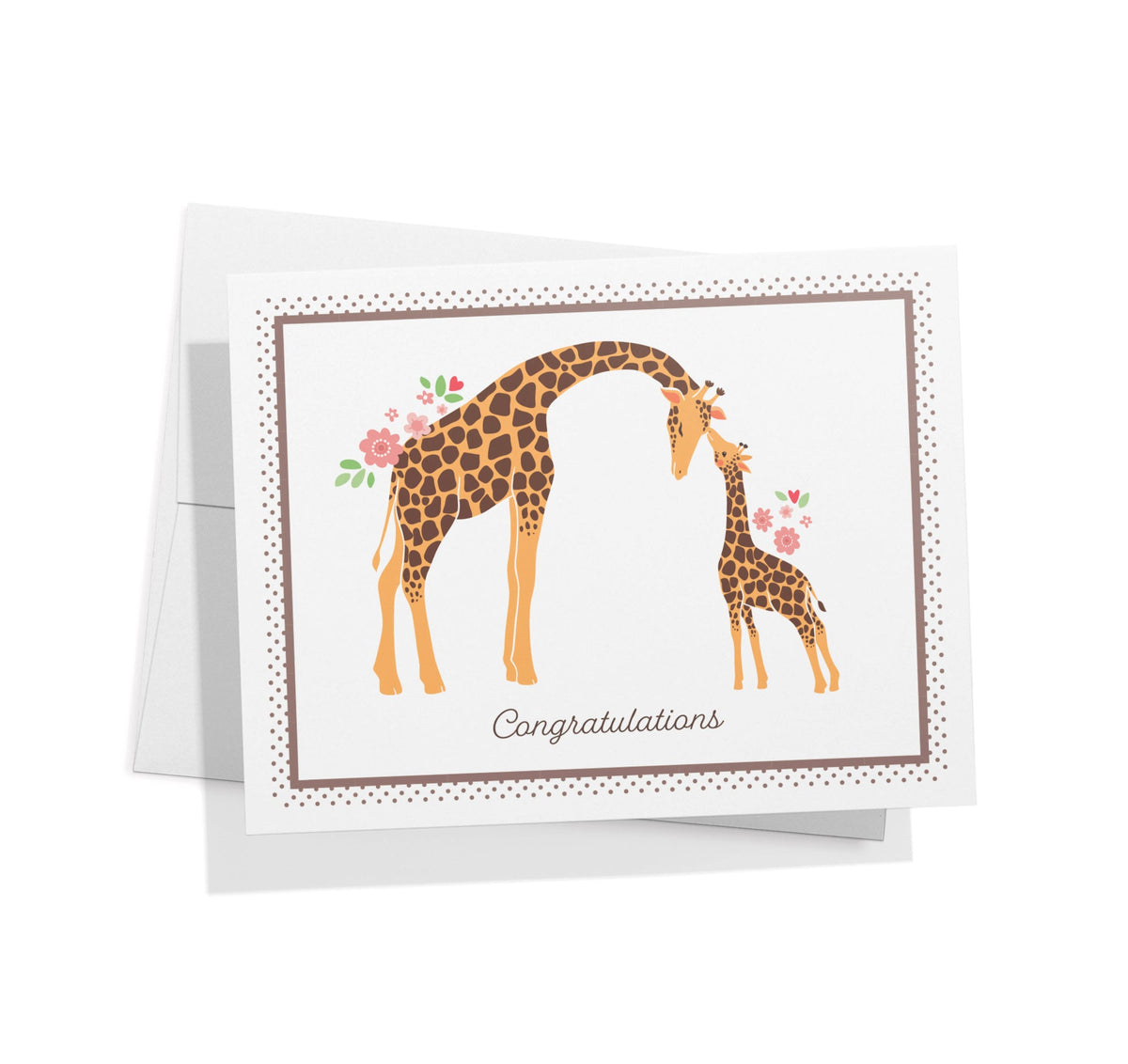 Mother & Baby Animal Congratulations Cards, set of 12 with envelopes, Twigs Paper - view 5