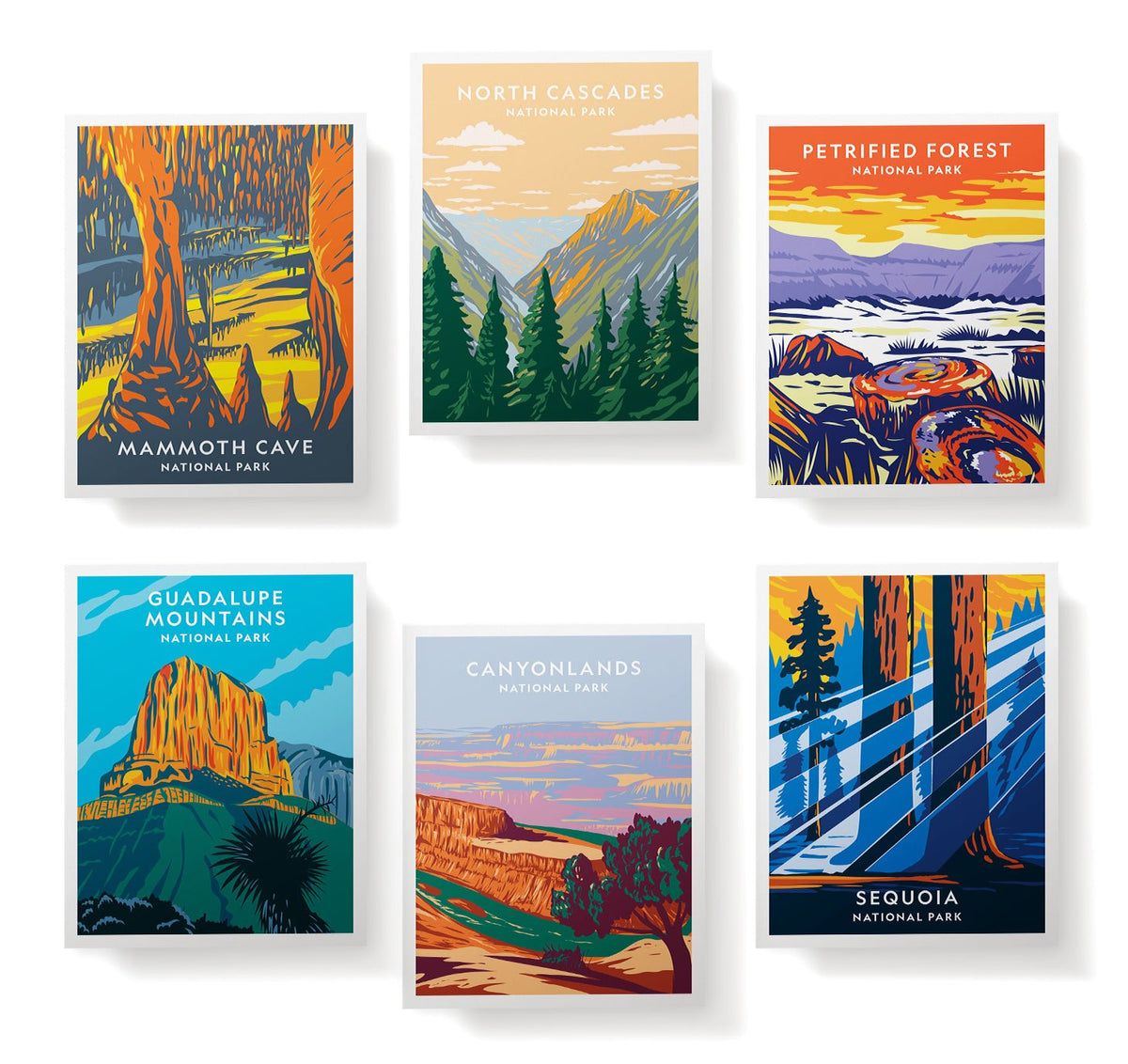 Natural Wonders National Park Cards, set of 12 with envelopes, Twigs Paper - view 7